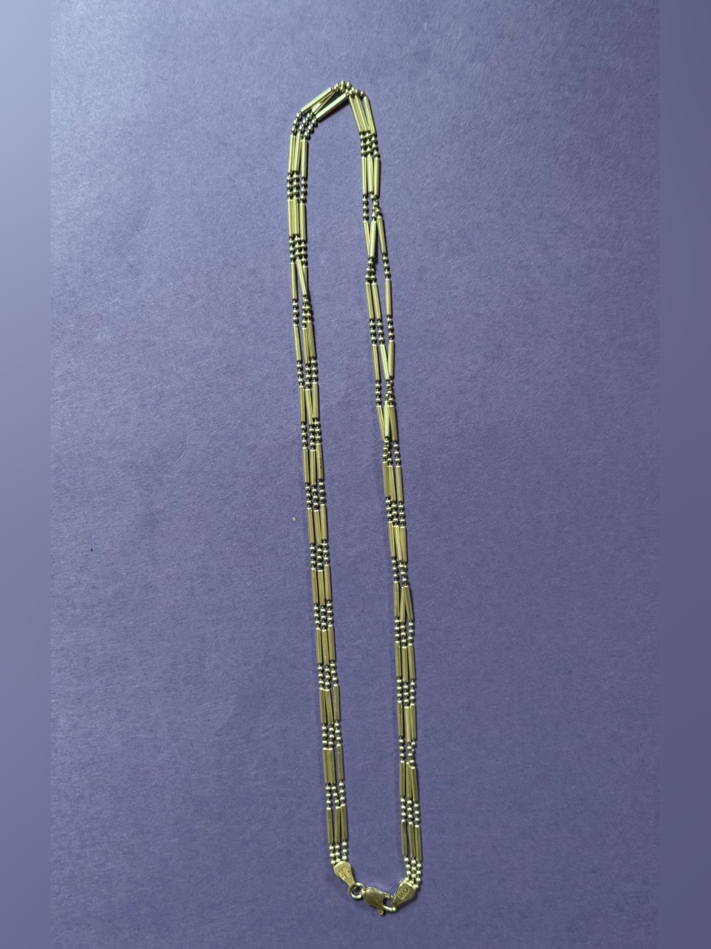 Triple strand Italian 925 sterling silver necklace